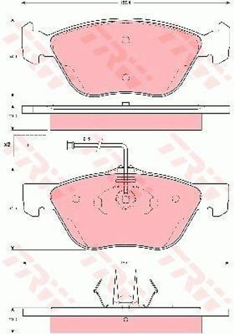 GDB1602 TRW Колодки тормозные передние дисковые купить в Киев