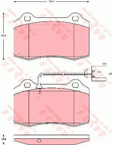 GDB1644 Колодки тормозные передние дисковые купить Кривой Рог