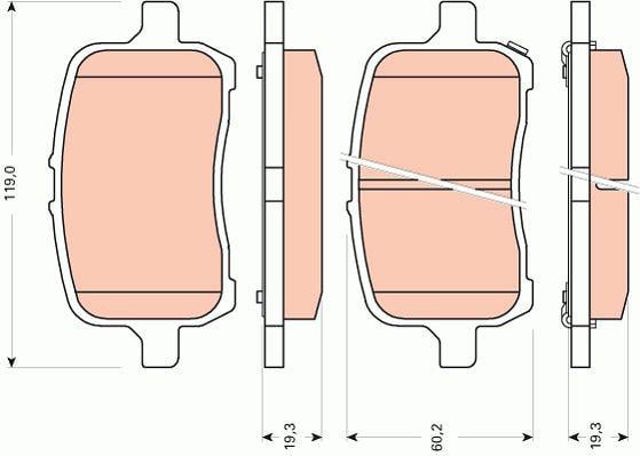 GDB1755 TRW Колодки тормозные передние дисковые купить в Черновцы