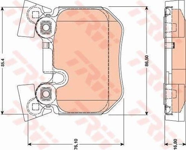 TRW GDB1795 Колодки тормозные задние дисковые в наличии Павлоград