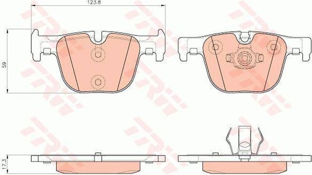 GDB1937 TRW Задние тормозные колодки купить в Чернигов