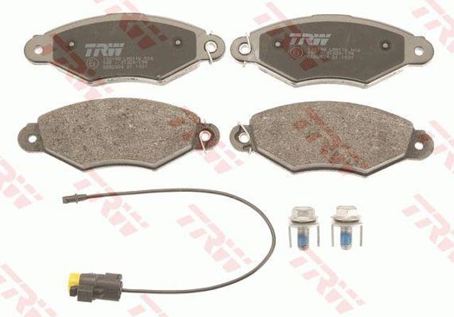 Sapatas do freio dianteiras de disco GDB2024 TRW