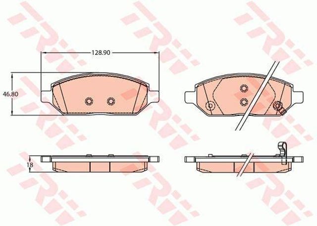 TRW GDB2135 Колодки тормозные передние дисковые в наличии Харьков