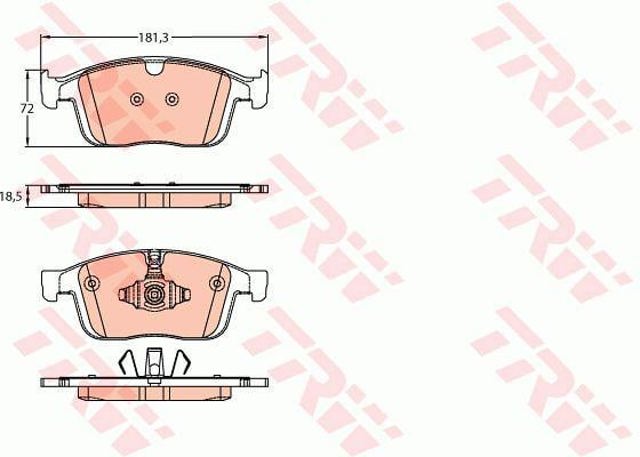 TRW GDB2146 Колодки тормозные передние дисковые в наличии Ровно