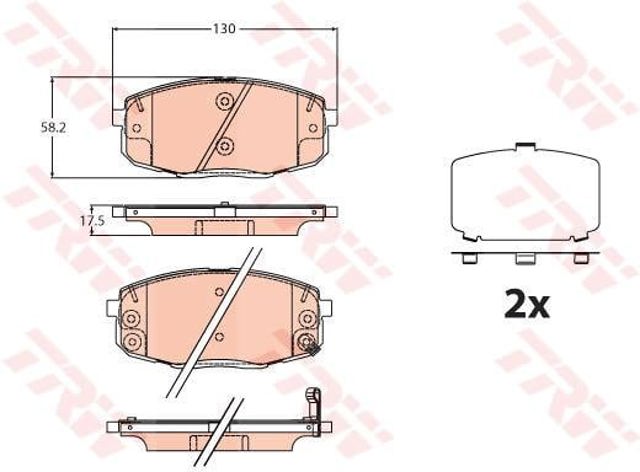 GDB2192 TRW Колодки тормозные передние дисковые купить в Кривой Рог
