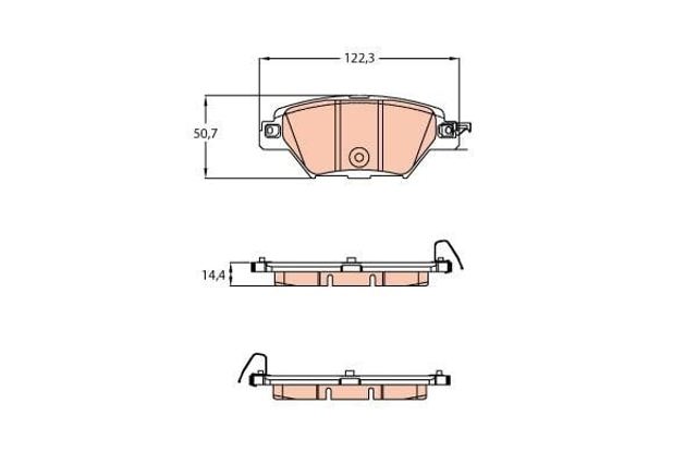 TRW GDB2199 Колодки тормозные задние дисковые в наличии Запорожье