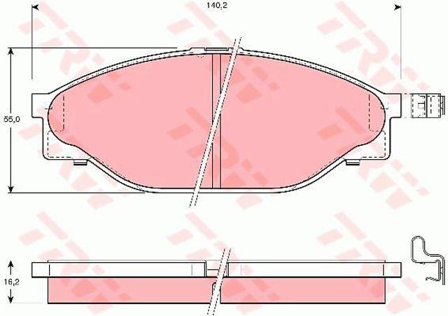 TRW GDB3109 Колодки тормозные передние дисковые в наличии Черкассы