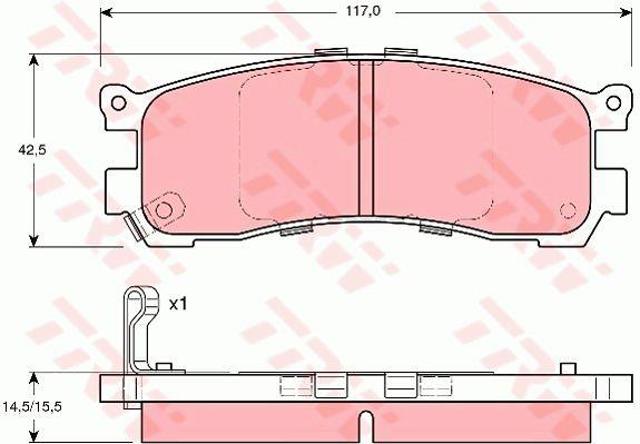 GDB3179 TRW Колодки тормозные задние дисковые купить в Николаев