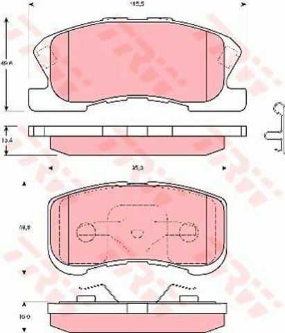 TRW GDB3220 Передние тормозные колодки в наличии Черкассы