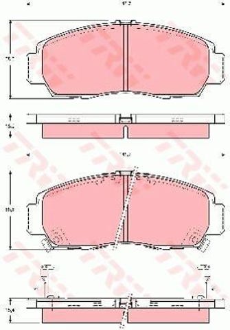 GDB3240 TRW Колодки тормозные передние дисковые купить в Львов