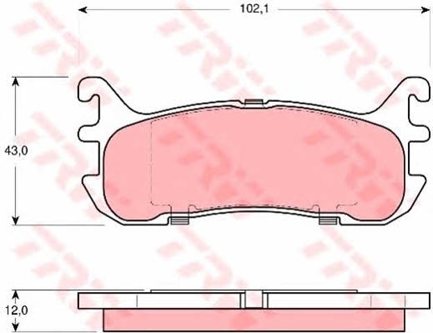 TRW GDB3319 Колодки тормозные задние дисковые в наличии Павлоград