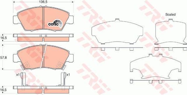GDB3375 TRW Колодки тормозные передние дисковые купить в Черкассы