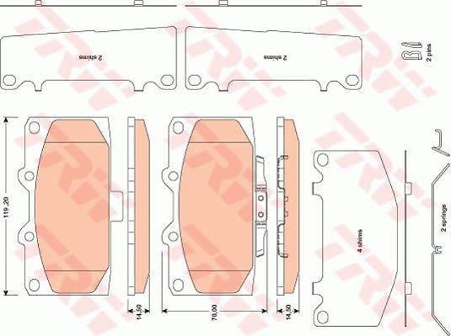 GDB3470 Колодки тормозные передние дисковые купить Киев