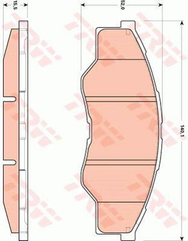 GDB3500 TRW Колодки тормозные передние дисковые купить в Николаев