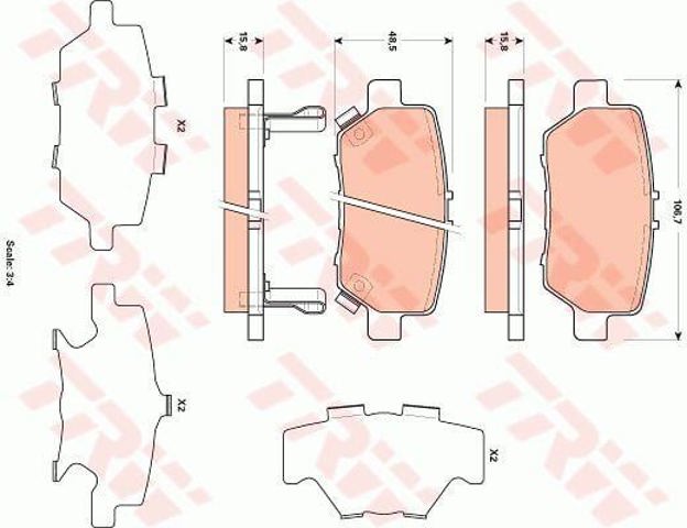 GDB3512 Задние тормозные колодки купить Харьков