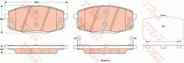TRW GDB3523 Передние тормозные колодки в наличии Винница