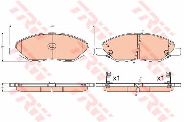 TRW GDB3577 Колодки тормозные передние дисковые в наличии Черновцы
