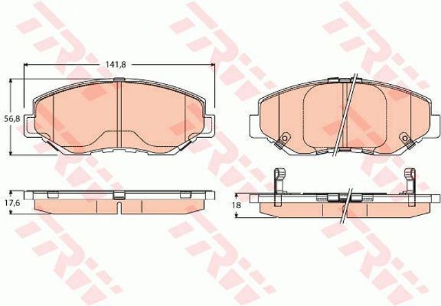 GDB3627 TRW Передние тормозные колодки купить в Львов