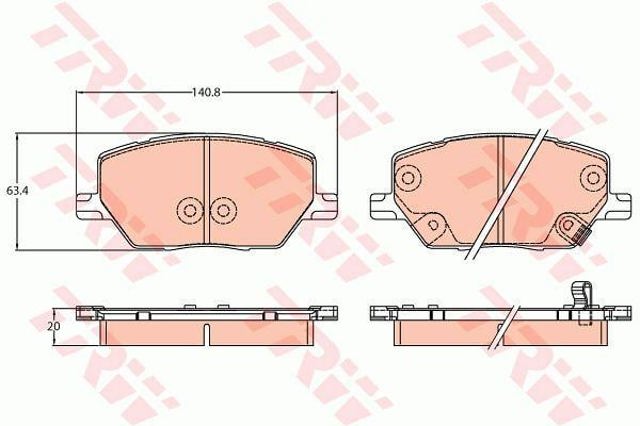 TRW GDB3629 Передние тормозные колодки в наличии Житомир