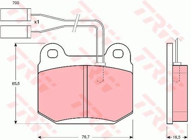 GDB364 TRW Передние тормозные колодки купить в Львов