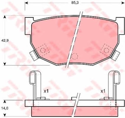 GDB368 TRW Колодки тормозные задние дисковые купить в Днепр