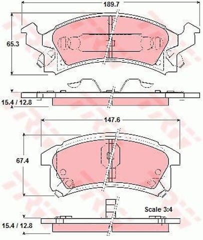 GDB4002 TRW Колодки тормозные передние дисковые купить в Сумы