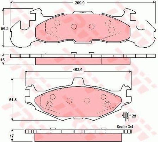 GDB4003 TRW Передние тормозные колодки купить в Киев