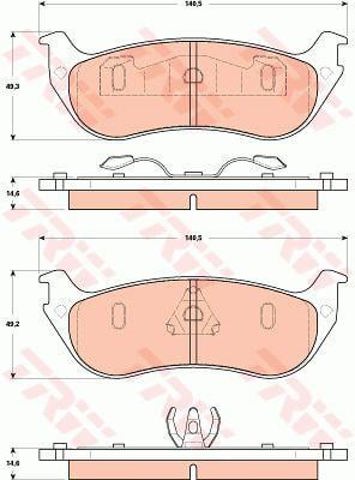 TRW GDB4132 Колодки тормозные задние дисковые в наличии Полтава