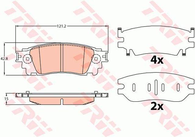 GDB4459 Колодки тормозные задние дисковые купить Николаев