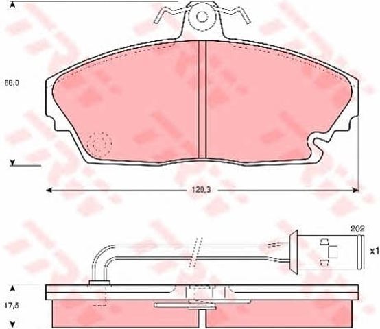TRW GDB479 Колодки тормозные передние дисковые в наличии Полтава