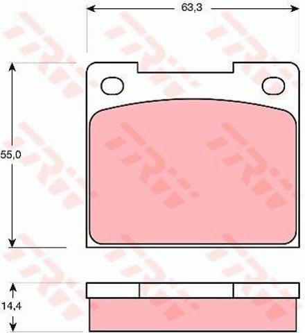 GDB533 TRW Задние тормозные колодки купить в Днепр