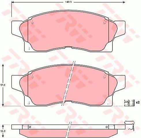 GDB877 TRW Колодки тормозные передние дисковые купить в Чернигов