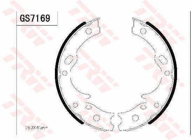 Sapatas do freio de estacionamento Mitsubishi Canter 6 FE5, FE6
