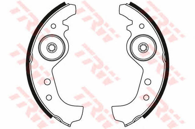 Sapatas do freio traseiras de tambor GS8160 TRW