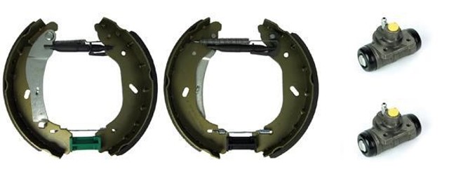 BREMBO K56017 Колодки тормозные задние барабанные, в сборе с цилиндрами, комплект в наличии Павлоград