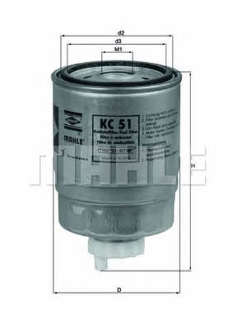 KC51 MAHLE Топливный фильтр купить в Харьков