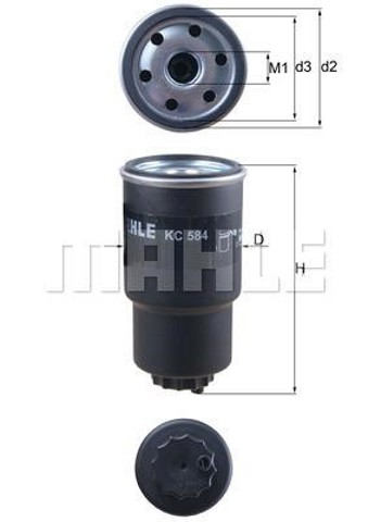 KC584 MAHLE Фильтр топливный купить в Запорожье