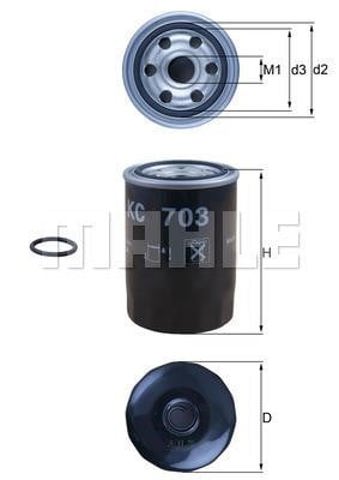 MAHLE KC703D Фильтр топливный в наличии Житомир