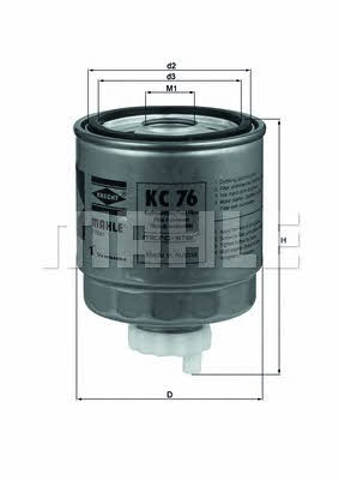 KC76 MAHLE Фильтр топливный купить в Николаев