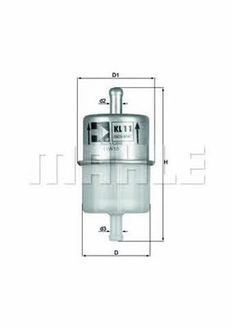 MAHLE KL11OF Топливный фильтр в наличии Ровно