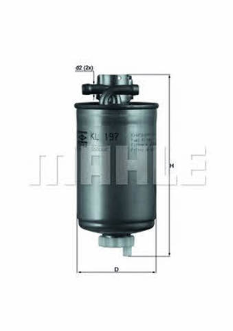 KL197 MAHLE Топливный фильтр купить в Тернополь