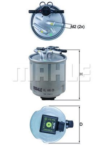 MAHLE KL44039 Топливный фильтр в наличии Ровно