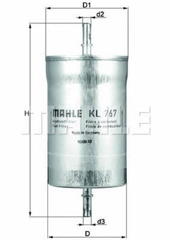 KL767 MAHLE Фильтр топливный купить в Павлоград