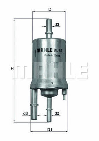 KL871 MAHLE Фильтр топливный купить в Черкассы