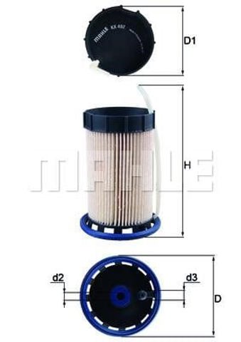 MAHLE KX492 Топливный фильтр в наличии Львов