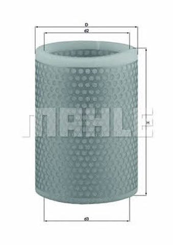 Filtro de ar LX136 MAHLE