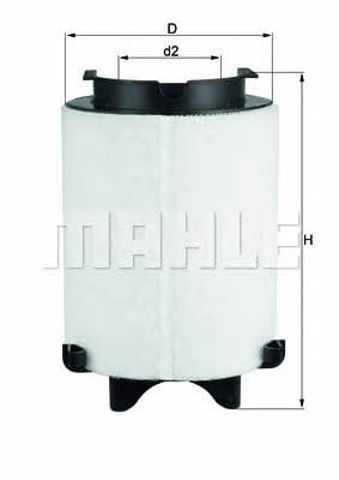 Filtro de ar LX15661 MAHLE