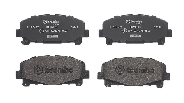 BREMBO P28043X Колодки тормозные передние дисковые в наличии Львов