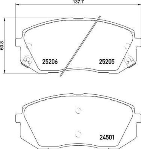 P30093X Колодки тормозные передние дисковые купить Черновцы