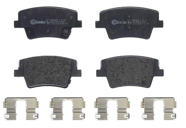 P30117 BREMBO Колодки тормозные задние дисковые купить в Киев
